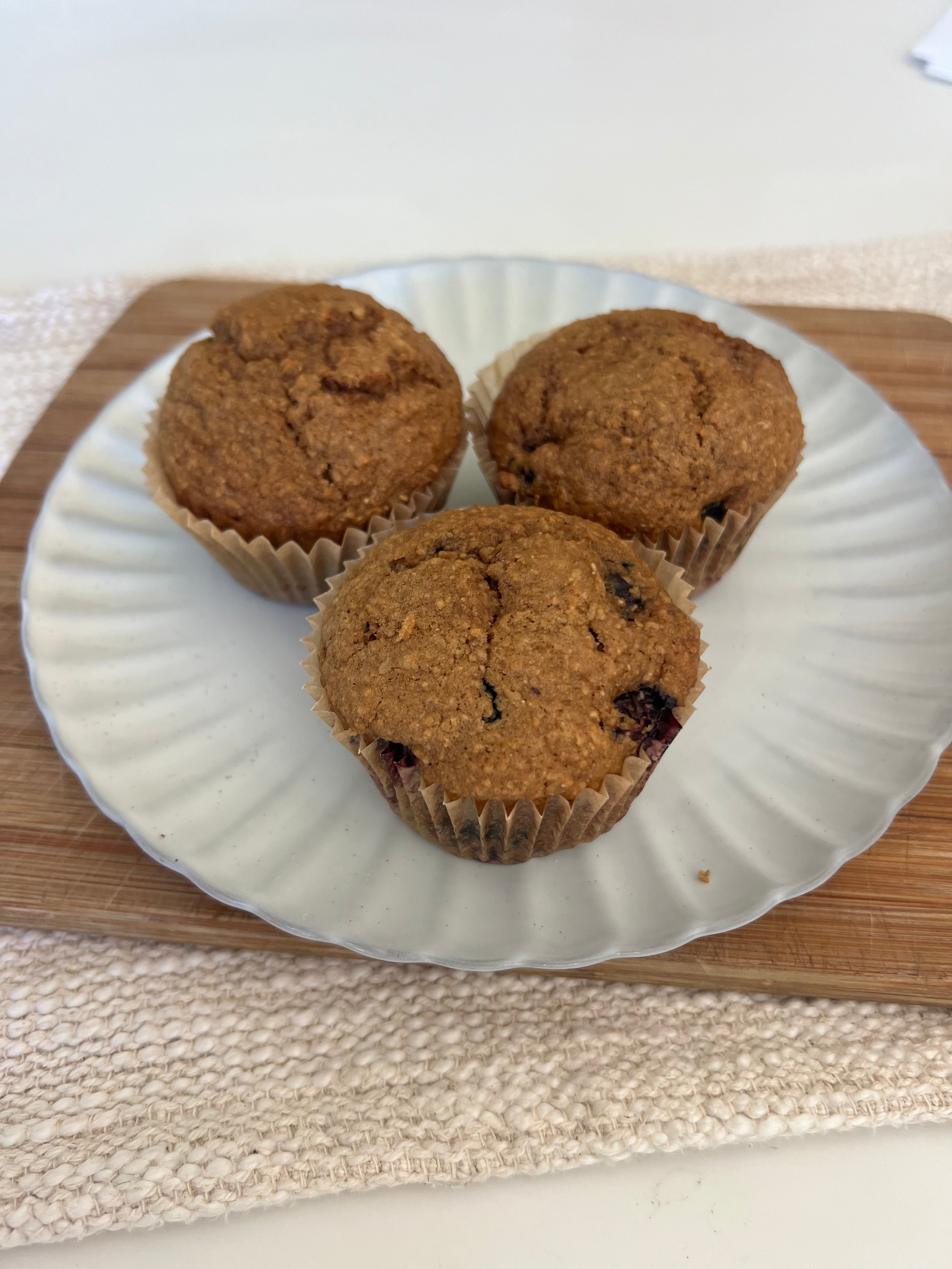 Organic Sprouted Fresh Milled Blueberry Muffins