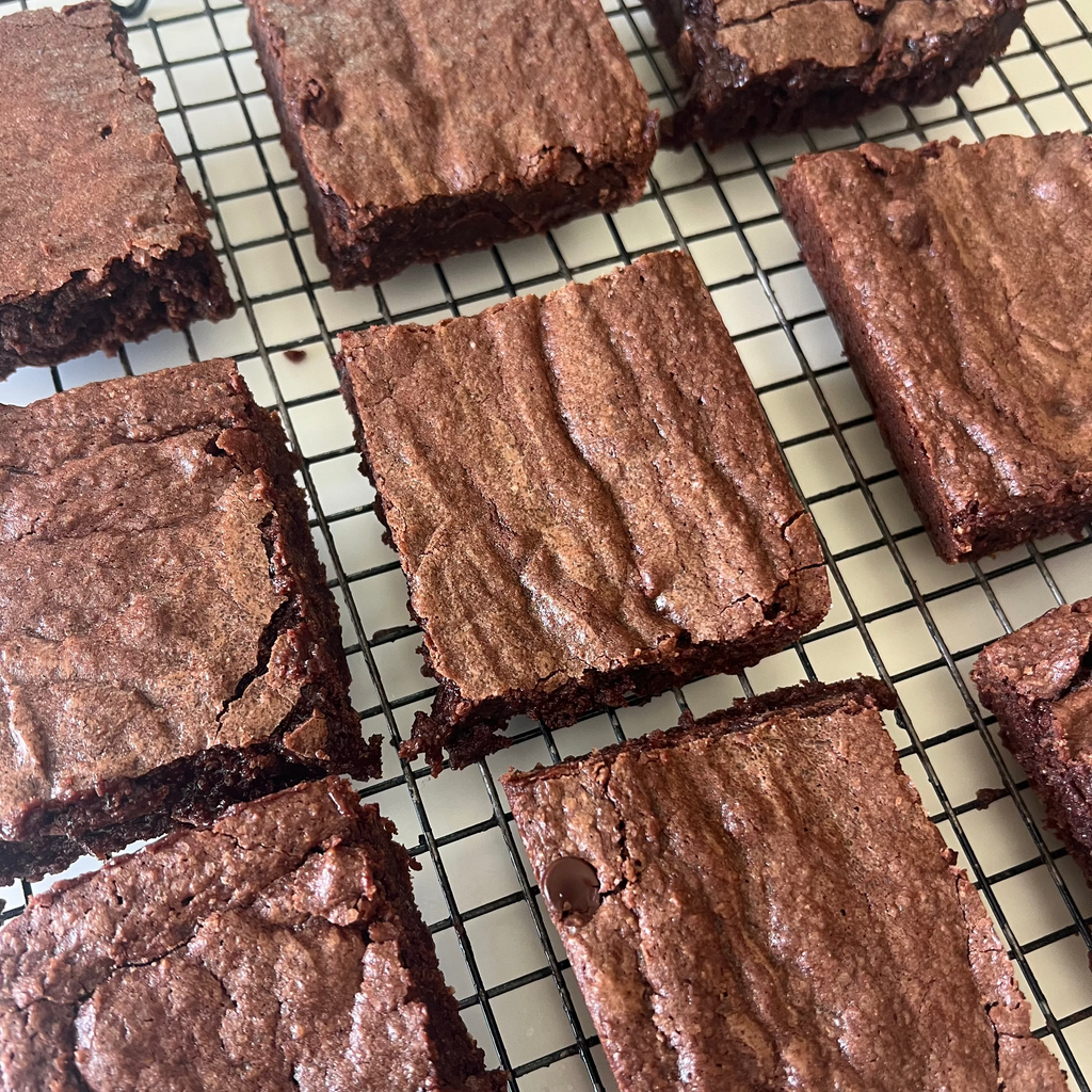 Double Chocolate Fresh Milled Einkorn Brownies